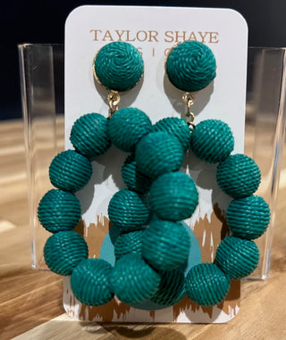 Taylor Shaye Heidi Drop Earring Green/Teal