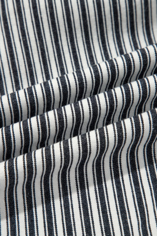 Black Stripe Drawstring Casual Loose Pants