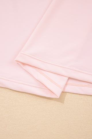 Pink Plus Size Build-in Shorts Sleeveless Dress With Short Two Piece Set