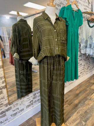 Stitched in Olive Set