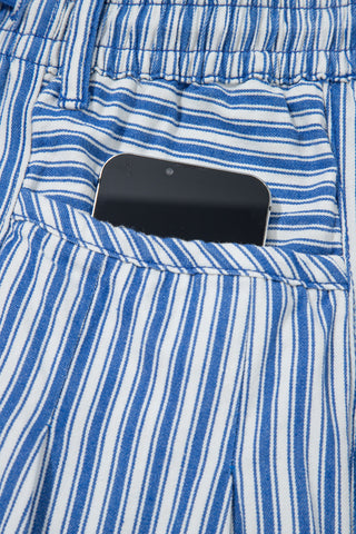 Black Stripe Drawstring Casual Loose Pants