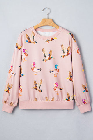 Multicolour Western Print Drop Shoulder Long Sleeve Sweatshirt